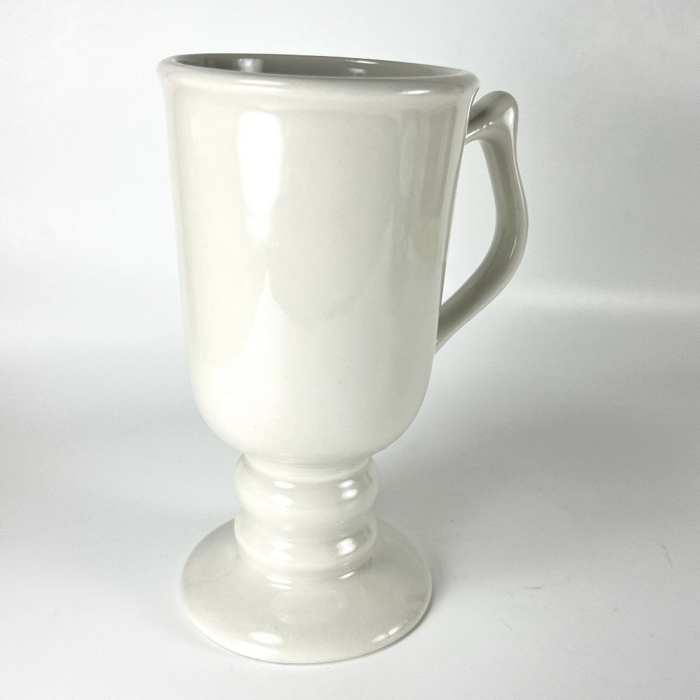 Vtg Hall Coffee Cup Mug Goblet White Ceramic 1272 Footed USA Replacement